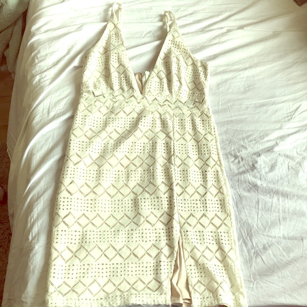 White mini dress